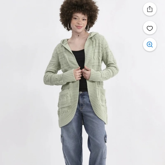 NO BOUNDARIES- Hooded Cocoon Cardigan, size M - Picture 1 of 5